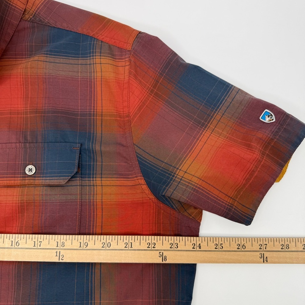 Kuhl Response Shirt Mens Large Plaid Short Sleeve Hiking Camping UPF 30 - Picture 5 of 14